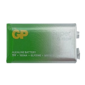 6LR61 Батарейки GP Super  по 1шт (крона)/цена за 1 бат. - фото