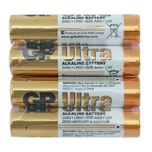 LR03 Батарейки GP Ultra щелочная по 4шт(мизинчиковые)/цена за 1 бат. - фото