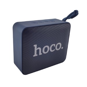 Колонка Hoco BS51 5W/BT5.1/USB/AUX/microSD/FM/1200mAh/TWS/IPX5 11х9х4,5см темно-синяя - фото