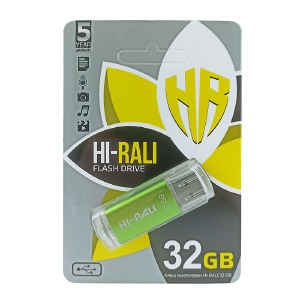 USB 32GB 2.0 Hi-Rali Rocket Series зеленая - фото