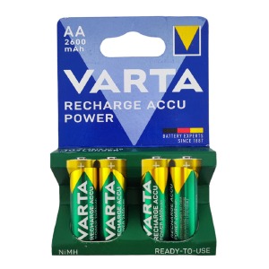 Аккумуляторы R6 Varta AA по 4 шт(пальчиковые) 2600mA/цена за 1 бат. - фото