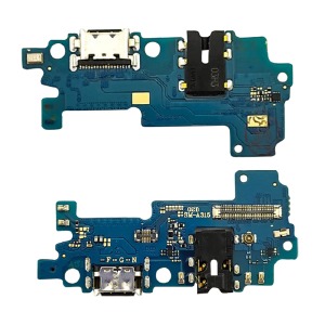 Разъем зарядки Samsung A315/A31 с нижней платой, микрофон/элементы - фото