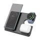 Беспроводная зарядная станция Hoco CQ2 3in1 (Dock) mobile+SAM watch+airpods черная# - фото 1