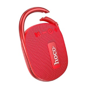 Колонка Hoco HC17 5W/BT5.3/USB/microSD/FM/500mAh/TWS 13,3x8,5x4,9см красная - фото
