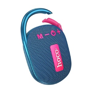 Колонка Hoco HC17 5W/BT5.3/USB/microSD/FM/500mAh/TWS 13,3x8,5x4,9см синяя - фото