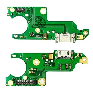 Разъем зарядки (Charger connector) Nokia 6, с нижней платой, микрофоном и элементами - фото