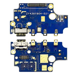 Разъем зарядки (Charger connector) Nokia 8, с нижней платой, микрофоном и элементами - фото