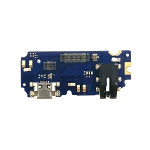 Разъем зарядки (Charger connector) Meizu U10 на плате с микрофоном и компонентами - фото