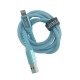 Кабель iPhone Lightning Gerlax GD-50LB 5А/OD4.0 нейлоновая оплетка небесный 1м - фото 1