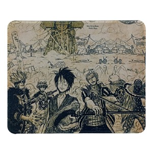 Коврик для мышки 250x210мм аниме One Piece 2 с боковой прошивкой, антискользящая основа - фото