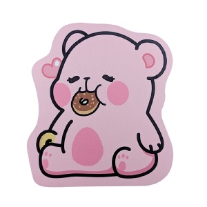 Коврик для мышки 250x210мм Zoo медведь розовый антискользящая основа - фото