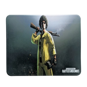 Коврик для мышки 250х210мм игра BattleGrounds (желтый плащ) с боковой прошивкой, антискользящая основа - фото