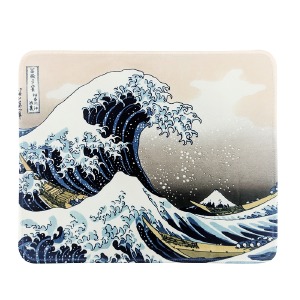 Коврик для мышки 250x210мм картина Hokusai с боковой прошивкой, антискользящая основа (L065) - фото