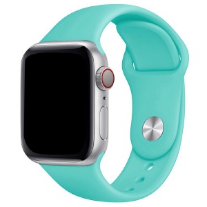 Ремешок для Apple Watch 38/40/41mm силиконовый (31) бирюзовый L - фото