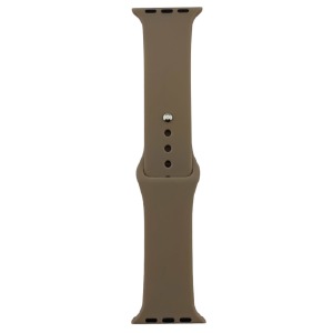 Ремешок для Apple Watch 38/40/41mm силиконовый (14) какао L - фото