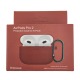 Чехол силикон AirPods Pro/Pro2 гранатовый (Hibiscus) с карабином - фото 1