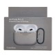 Чехол силикон AirPods Pro/Pro2 бежевый с карабином - фото 1