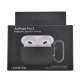 Чехол силикон для AirPods Pro/Pro2 серый (lavender Grey) с карабином - фото 1