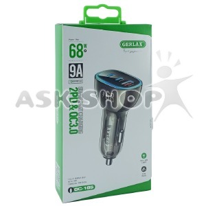 АЗУ USB блочек Gerlax GC-18S 9A/68W/1USB/QC3.0/2PD50W черный - фото