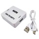 VGA (мама) - HDMI (мама) конвертер белый - фото 1