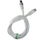 Кабель Type-C to Type-C Gerlax L19T 10A/100W тканевой белый 1м - фото 1