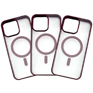 Накладка Berlia Magnetic iPhone 15 Pro Max MagSafe bordo - фото