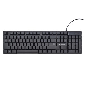 Клавиатура USB с подсветкой Defender Spark GK-300L Rainbow LED/104 клавиши/полноразмерная черная 1,5м - фото
