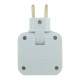 Переходник с американских и др.вилок на евро вилку поворотный 180/2 розетки/2USB белый* - фото 2