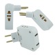 Переходник с американских и др.вилок на евро вилку поворотный 180/2 розетки/2USB белый* - фото 3