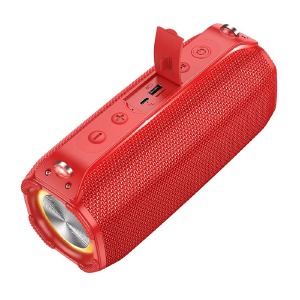 Колонка Hoco HC23 10W/RGB красная 22,8х11,0х9,3 см - фото
