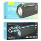 Колонка Hoco HC23 10W/LED/BT5.3/USB/microSD/FM/2400mAh/TWS 22,8х11,0х9,3см серая - фото 3