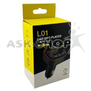 FM модулятор L01 12-24V/3.1A/2USB/PD/BT5.0/RGB/LCD дисплей черный - фото