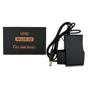 Разветвитель (сплиттер) HDMI (мама)-четыре HDMI (мама) 4K черный - фото