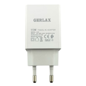 Блочек USB Gerlax A10 3A QC 3.0 15w 1USB белый в т.у. - фото