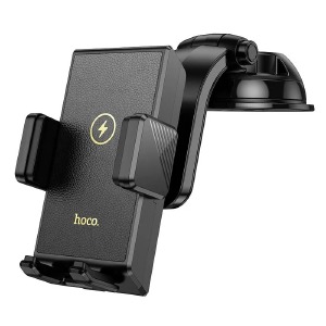 Автодержатель Hoco HW22 беспроводное зарядное 15W (на приборную панель 4.5-7.0″) черный - фото