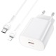 СЗУ Type-C to iPhone Lightning Hoco N22 PD25W белый (12) - фото 1