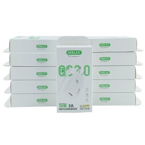 'SET СЗУ Type-C Gerlax A7T 3A/1USB/18W/QC3.0 белый 1м (10ШТ!!!+1ШТ ПОДАРОК) - фото