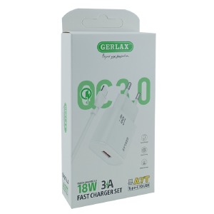 СЗУ Type-C Gerlax A7T 3A/1USB/18W/QC3.0 белый 1м - фото