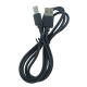 Кабель microUSB LONG 12мм длинный конектор черный пакет Husky 1м - фото 1