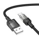 Кабель Type-C Hoco U129 3A/60W черный 1,2м (22) - фото 2