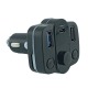 FM модулятор M42 12-24V/3.1A/2USB/PD/MicroSD/BT5.3/RGB/LCD дисплей черный - фото 1