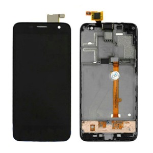 Дисплей для телефона Alcatel OT6012D/OT6012X черный,с тачскрином, с рамкой модуль - фото