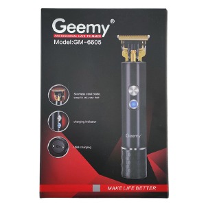 Триммер для бороды аккумуляторный Geemy GM-6605 с насадками - фото