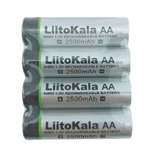 Аккумуляторы R6 Liitokala AA по 4 шт(пальчиковые) 2500mA/цена за 1 бат. - фото