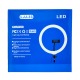 Кольцевая LED-селфи лампа 33cм держатель для телефона/без подставки/пульт на проводе/USB - фото 1