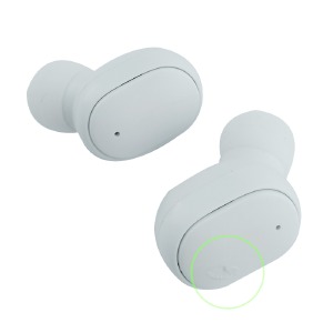 Уценка Hands Free Bluetooth E6s LCD (Airdots style) белые (повреждение на правом наушнике) - фото