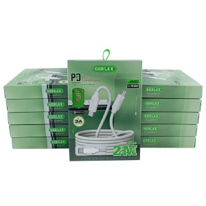`SET кабелей Type-C to Type-C Gerlax GD-29T2 3A/60W/QC3.0 белый 2м (10ШТ!!!+1ШТ ПОДАРОК) - фото