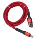 Кабель Type-C Gerlax GD-51TR 6А/SUPER FAST CHARGE тканевой красный 1м - фото 1