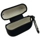 Чехол силикон для AirPods Pro/Pro2 microfiber (01) Black с карабином  - фото 1