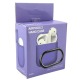 Чехол силикон AirPods 1/2 фиолетовый (Violet) с карабином - фото 1